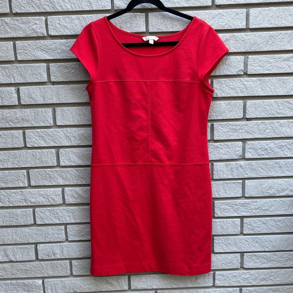 Banana Republic Factory Red Cap Sleeve Mini Dress Sz M